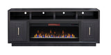 TV Stand Fireplace for TVs up to 95 inches, Minimal Assembly, Black Finish