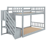 Twin over Twin Floor Bunk Bed