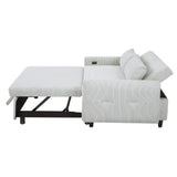 Pull-out Sofa Bed Convertible Couch 2 Seat Loveseat Sofa Modern Sleeper Sofa with USB Ports