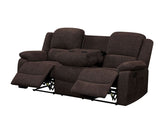 Brown Sofa (recline feature) with storage and cup holders