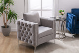 Modern Velvet Armchair Tufted Button