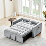 Pull Out Sleeper Sofa Couch Velvet, Small Love seat & Side Pockets