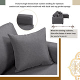 Gray Upholstered Sleeper Sectional Sofa with Storage Space