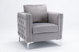 Modern Velvet Armchair Tufted Button