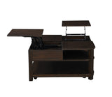 Flora 3 Piece Dark Brown Lift Top Coffee and End Table Set