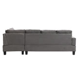 Sofa Set for Living Room with Chaise Lounge and Storage Ottoman Living Room Furniture Gray