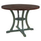 5-Piece Round Dining Table and 4 Fabric Chairs