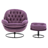 Accent chair  TV Chair  Living room Chair   with Ottoman-PURPLE