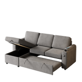 8" Sleeper Sofa, Sofa Bed - 2 in 1 Pull Out Sofa Bed with Storage Sofa, Sofa Sleeper with Pull Out Bed with Charging Port