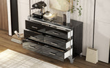 Elegant High Gloss Dresser with 6 Drawers