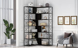 7-Tier Bookcase Home Office Bookshelf L-Shaped Corner