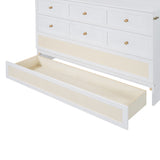 Queen Murphy Bed with Large Drawers,White