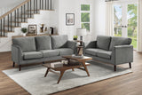 Gray Modern Contemporary 2pc Sofa Set