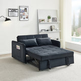 Twins Pull Out Sofa Bed Black Velvet