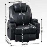 Power Lift Recliner Chair for Elderly, Massage and Lumbar Heating, Two Cup Holders and USB Charge Port