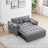 Pull Out Sleeper Sofa Couch, Gray