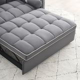 Pull Out Sleeper Sofa Couch, Gray