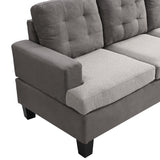 Sofa Set for Living Room with Chaise Lounge and Storage Ottoman Living Room Furniture Gray