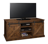 Devine Home Farmhouse 66 inch TV Stand Console for TVs up to 80 inches, No Assembly Required, Aged Whiskey Finish