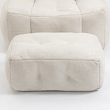 Fluffy White bean bag chair