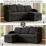 Sleeper Sofa, Sofa Bed - 2 in 1 Pull Out Sofa Bed with Storage Sofa, Sofa Sleeper with Pull Out Bed with Charging Port