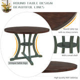 5-Piece Round Dining Table and 4 Fabric Chairs