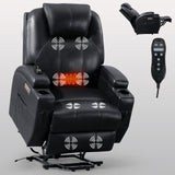 Power Lift Recliner Chair for Elderly, Massage and Lumbar Heating, Two Cup Holders and USB Charge Port