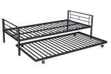 Metal Twin over Twin Bunk Bed with Trundle