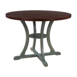 5-Piece Round Dining Table and 4 Fabric Chairs