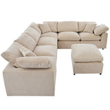 Sectional Sofa with Ottoman L Shaped Corner Sectional