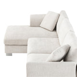 Sectional Sofa,L-shaped Luxury Couch Set with 2 Free pillows,4-seat Chenille