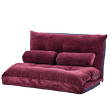 Lazy Sofa Adjustable Folding Futon Sofa Video Gaming Sofa with Two Pillows