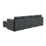 Grey Chenille Modular Sectional Sofa