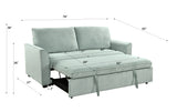 Sleeper Sofa Bed, Modern Fabric Loveseat Futon Sofa Couch w/Pullout Bed