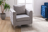 Modern Velvet Armchair Tufted Button