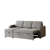 8" Sleeper Sofa, Sofa Bed - 2 in 1 Pull Out Sofa Bed with Storage Sofa, Sofa Sleeper with Pull Out Bed with Charging Port