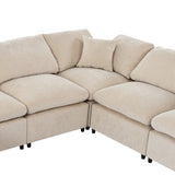 Sectional Sofa with Ottoman L Shaped Corner Sectional