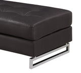 Brown Genuine Leather Ottoman