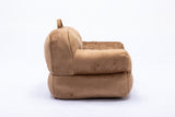 Kid's Bean Bag Chair Velvet Fabric Memory Sponge Stuffed