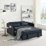 Twins Pull Out Sofa Bed Black Velvet