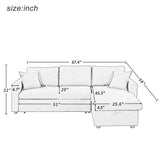 Gray Upholstered Sleeper Sectional Sofa with Storage Space