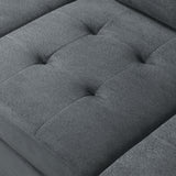 Sectional Sofa with Reversible Chaise Lounge, L-Shaped Couch with Storage Ottoman and Cup Holders