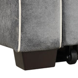 Pull Out Linen Upholstered Sleeper Bed attached two throw pillows, Dual USB Charging Ports