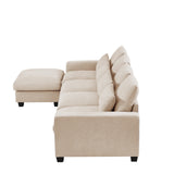 Large L-Shape Feather Filled Sectional Sofa