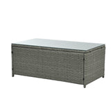 Patio Furniture, Outdoor Furniture, Seasonal PE Wicker Furniture,5 Set Wicker Furniture With Tempered Glass Table Top