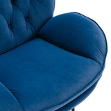 Accent chair  TV Chair  Living room Chair  with Ottoman-Blue