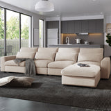 Large L-Shape Feather Filled Sectional Sofa