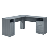 Grey Functional L-Shape Desk with Storage