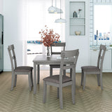 5 Piece Dining Table Grey Set