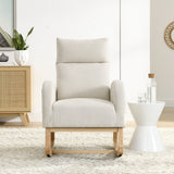 High Backrest Living Room Lounge Arm Rocking Chair